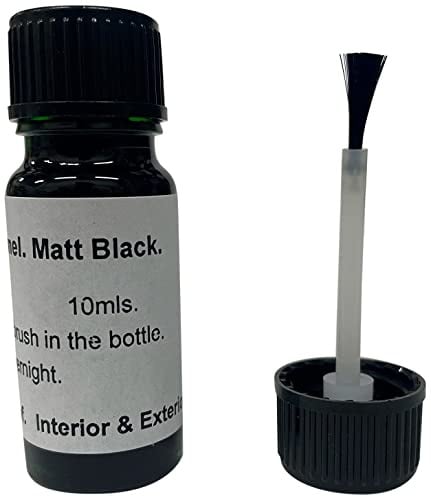 10ml MATT BLACK Ral 9005-Heat Resistant Touch Up Paint. Repair Scratches on Door, Furniture, Cooker, Freezer, Refrigerator, Fridge, Washing Machine, Microwave, Tumble Drier Matt Black Appliances