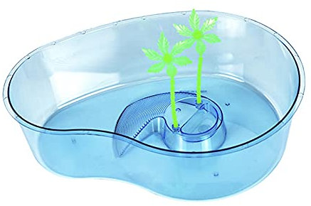 Turtle Tank Turtle Tank Aufzuchtbox Spezielle Zuchtbox mit Trockentisch Home Brasilianische Schildkröte Klein Kreative Schildkröte Topf Schildkröte Aquarium / Schildkröten Tank (Größe: Grau)