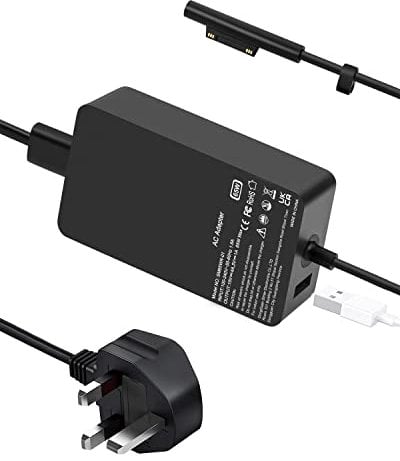 YDKDNF Surface Pro 65W Laptop Charger Adapter Replacement for Microsoft Surface Laptop 4/3/2/1,Surface Pro 8/Pro X/Pro 7/6/5/4/3,Surface Book, Surface Go 3/2/1