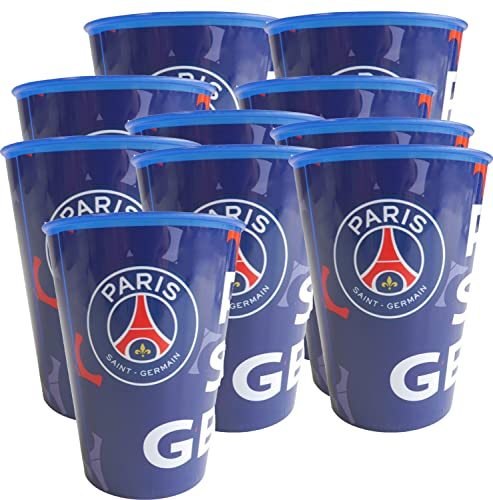 Paris Saint-Germain 10 x Verre gobelet PSG - Réutilisable - Collection Officielle