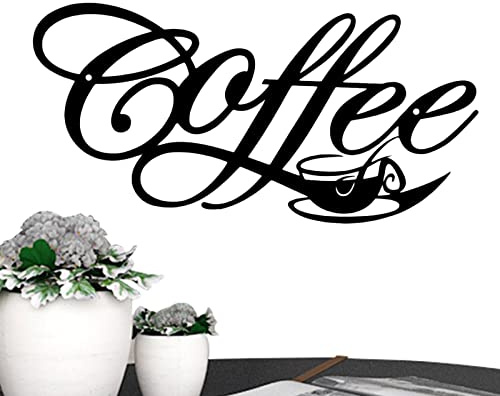 Schwarzer Draht Wand-Kaffeeboard,Metall Kaffee-Schriftzug Dekoration | Vintage Kaffee Wand- für Küche Wohnzimmer Kaffee-Geschäft Lounge Esszimmer Büro Bauernhof Küche Delr