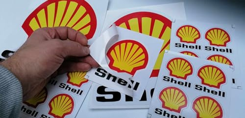 Shell Sticker, Ref:01 Monomer, Durchmesser von 05 bis 120 cm, Le Mans Herbia 53 Cox Racing 911 944 (35 x 35 cm)