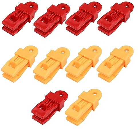 10 Pièces Pince pour Bache, TIANLIN Attache Bache, Pince Bache Piscine, Tente D'auvent Pince, Kit de Clips de Bâche Robustes pour Caravane Auvent de Tente
