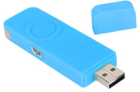 USB Stick MP3 Player, 8GB Music Player with USB Flash Drive, Portable HiFi Lossless Sound MP3 Music Player, Expandable Up to 64GB (Blue)