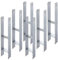siwitec - Lot de 6 supports de poteau en H - 600 x 121 mm - Épaisseur : 5 mm - Galvanisé à chaud - Ancrage de poteau à sceller dans le béton - Avec marquage CE - Support de poteau à sceller dans le