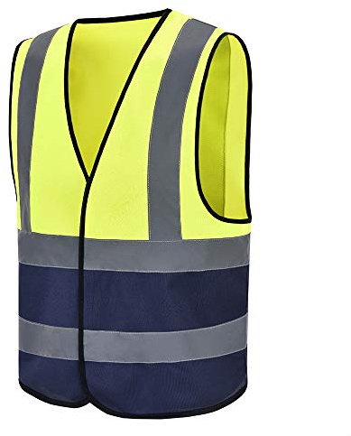 Hi vis Vest Yellow and Navy Reflective Vest High Visibility hi viz vis Executive Waistcoat