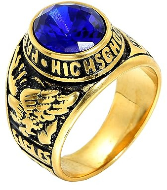 PAMTIER Herren Animal Edelstahl Ring Vintage Vereinigte Staaten Armee Klasse Ring Schmuck