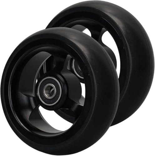 4-Zoll-Rollstuhl-Ersatz-Vorderräder, Rutschfeste Pu-Rolle Für Sportrollstuhl, Spurlos, 2 Stück/Black/100Mm/4In