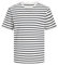 JACK & JONES Men's Jjeorganic Basic Tee SS O-Neck Noos T-Shirt, Cloud Dancer/Stripes: Navy Blazer, M