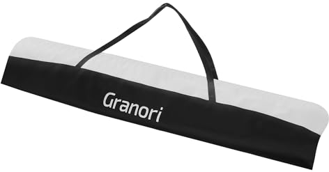 Granori Skitasche Skisack leichte Tasche für Aufbewahrung und Transport von Ski bis 160 cm Länge (Grau-Schwarz)