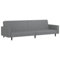 vidaXL Schlafsofa 2-Sitzer, Schlafcouch für Wohnzimmer Heimkino Büro, Gästebett mit Holzrahmen, Sofabett Tagesbett Couch Sofa Ausziehbar, Grau Kunstleder