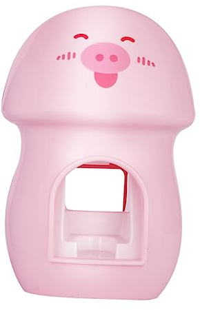 Amosfun 1Stk Zahnpasta-Rack zahnbürstenhalter Hände frei Freihändiger Zahnpastaspender Automatische Zahnpastapresse Zahnpastahalter Erdfarben Zahnbürsten-Halter einstellen