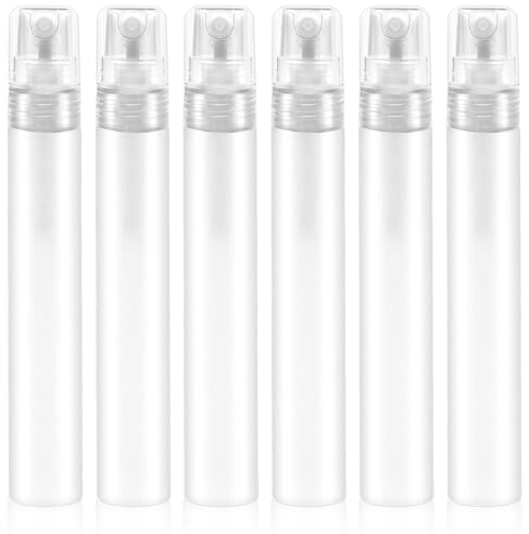Mozeat Lens 6 Stück Kunststoff Parfüm Nachfüllbar 8 ml Parfümzerstäuber Mini Sprühflasche Tragbare Leere Parfüm Probenflaschen für Reisen Ausgehen