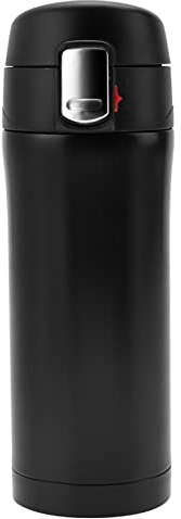 Botella De Agua De Acero Inoxidable, Termo De Taza De Vacío De 350 Ml, Taza Térmica Para Bebidas Frías Y Calientes, Botella De Agua Reutilizable Para Biberones, Café Y Deportes(Negro)