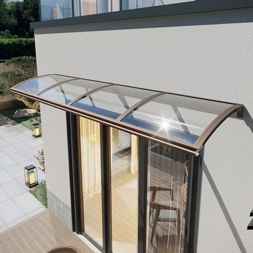 Vordach für die Außentür, UV-beständige Überdachungen, transparente Regenschutzabdeckung für Fenster, Vordach-Markisen, Polycarbonat-Abdeckung, Überdachungen, 2,5 mm dick (45 x 60 cm/18 x 24