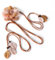 LumiSyne Damen Geflochtene Kordel Gürtel Dünne Taillengürtel Chiffon Blume Dekoration Blatt Anhänger Bohème Stil Vintage Geknotet Taillenkette Seilgürtel Gürtel Für Kleid Strand Urlaub Hochzeit Party