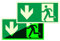 Cartel Salida para Salida de Emergencia - Señal de Salida de Emergencia Homologada, PVC Autoadhesivo Fotoluminiscente, 30 x 15 cm, para Instalación Fácil en Casa, Oficina y Lugares Públicos (2 PZ)