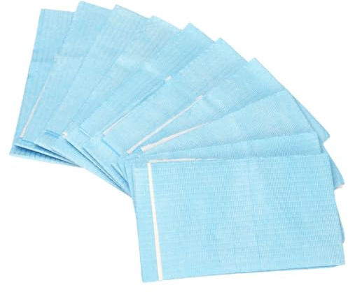 Einweg Lätzchen Blau Papier 10 Stück für Erwachsene zum Essen