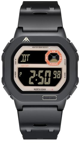 NORTH EDGE X1 Sport-Digitaluhr für Jugendliche und Erwachsene, 50M wasserdicht, LED-Licht, täglicher Wecker