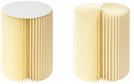 Klapphocker aus festem Karton, 40 cm, platzsparend, Dekoration