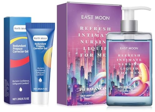 Henjunu Phimose Salbe Männer,Phimose Korrektur Gel + Intim Duschgel Männer | Intimwaschgel für männer,Intim Waschlotion Herren für Körper & Intimbereich,Intimpflege manner gegen Irritationen,Juckreiz