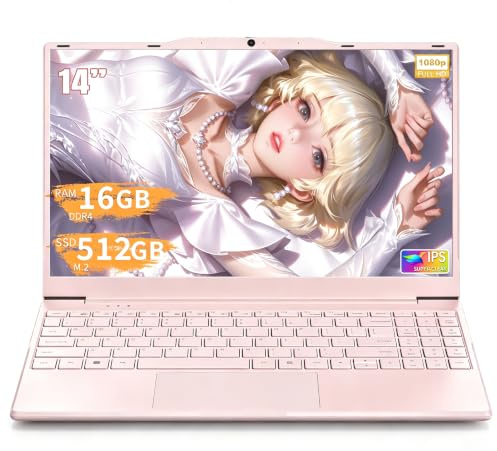 Amita Portatile 14 Rosa Pastello con processore N5095 (fino a 2.9 GHz), 16GB RAM DDR4, Custodia tastiera ITA, USB3.0, BT5.0, Mini-HD, tasto fisico privacy webcam.