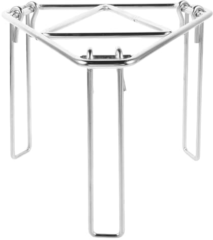 FESTFENDS Campfire Tripod Folding Mini Camping Tripod Bbq Grill Stand with Exceptional Loadbearing Capacity Multipurpose Functionality Silver Galvanized Iron for Outdoor Adventures