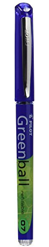Pilot Begreen Recycled Greenball 7 Liquid Ink Rollerball 0.7 mm Tip (Box of 10) - Blue