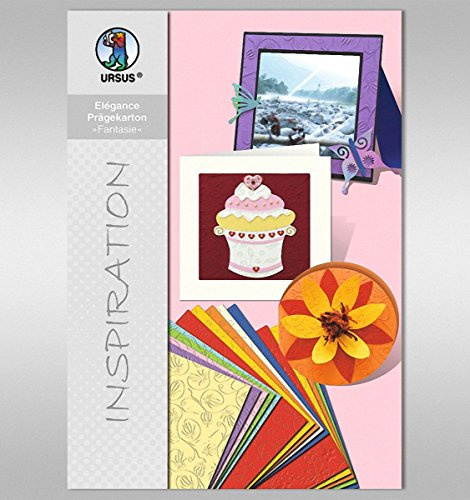 URSUS 61510099 Elégance Prägekarton Fantasie 220g 23x33cm 15er Block sortiert
