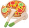 New Classic Toys-10587 New Classic Toys 0587-Set de Pizza y Accesorios, Color madera (ref 0587) , color/modelo surtido