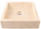 Marmor Waschbecken 30 cm eckig in beige von WOHNFREUDEN