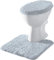Erwin Müller Stand-WC-Set 2-TLG. Rhodos Uni, WC-Umrandung, WC-Deckelbezug rutschhemmend Silber Größe - ultraweich, extrem saugfähig, flusenarm