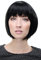 WIG ME UP - 703-1 Sexy Bob, Perücke, gerader Pony, Schwarz, Tiefschwarz