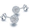 Unendlich U 925 Sterling Silber mit Platinum 8mm Österreichische Kristallkugel Ohrstecekr Ohrringe für Damen/Mädchen