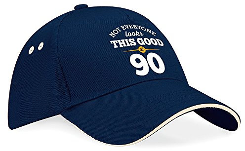 Unisex Basecap zum 90. Geburtstag - witzige Geschenkidee - Dunkelblau - Einheitsgröße