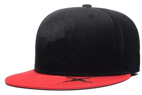 Quanhaigou Baseballkappe mit Totenkopf-Motiv, verstellbar, Unisex, Einteiler, Schwarz, Einheitsgröße
