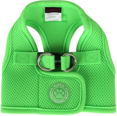 Puppia PAPA-AC1325 Neon Soft Geschirr B, XS, grün, PAPA-AH1325-GR-XS