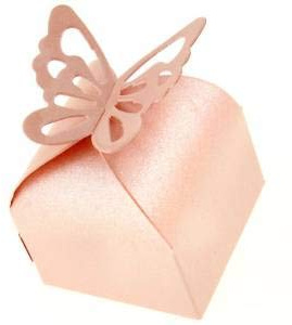 Accessotech 50 Pieces Wedding Favour Boxes Bridal Showers Parties Gift Bags Table Decorations Cater Birthday Sets (Pink)