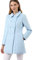 Allegra K Damen Coat Langarm Bubikragen Zweireiher Taschen Winter Trenchcoat Mantel Blau S
