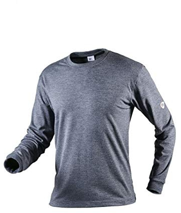 BP 2421-871-54-3XL Langärmeliges Unisex-T-Shirt, 1/1 Ärmel, Rundhalsausschnitt und Strickbund, 72, 200,00 g/m², blau-grau, 3XL