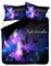 Sticker Superb. Blau Lila Nacht Schmetterling Kunst Dekoration Bettwäsche-Set zum Herbst Winter, 3D Tier Maus Blume Süss Liebe Star Rosa Bettbezug Mikrofaser Polyester (Schwarz lila, 135 x 200 cm)