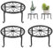 BoloShine Support pour Plantes en Pot, Supports de Pot de Fleurs en Fer Forgé pour l'intérieur, Métal Résistant à la Rouille, Rond 4 Pieds Tabourets Décor pour Intérieur Balcon Extérieur Jardin