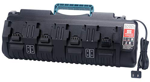 18V M18 4-Port Battery Charger 48-59-1804, Simultaneous Rapid Charger for Milwaukee 14V & 18V Fuel Gauge XC Lithium Ion Battery 48-11-1862 48-11-1850 48-11-1840 48-11-1815 48-11-1820 48-11-1828