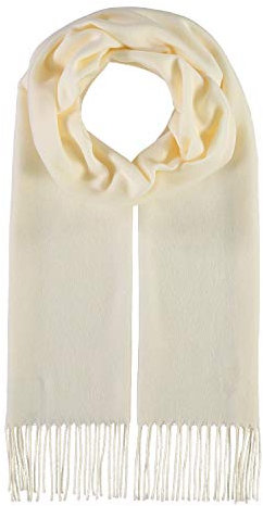 fiebig Cashmink Schal in Uni | Halstuch für Damen & Herren in Größe 180 x 30 cm | Made in Germany (One Size, Natur)