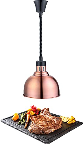 YAOYAOO Lampe Chauffe-Plats, Télescopique Lampe Infrarouge Cuisine Lustre Chauffant pour Restaurant-Buffet, Garder Les Aliments au Chaud, Pendaison Lampe Chauffante pour Pizza Steak