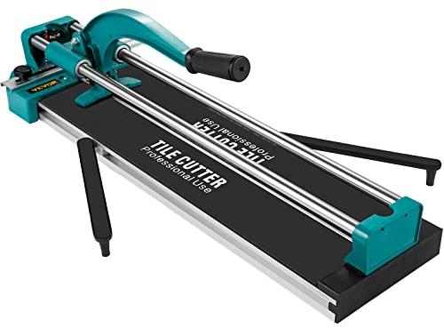 VEVOR Coupe-carrelage, coupe-carreaux manuel avec positionnement laser précis, outils de coupe de carrelage manuels pour une coupe de précision (double rail de 61 cm)