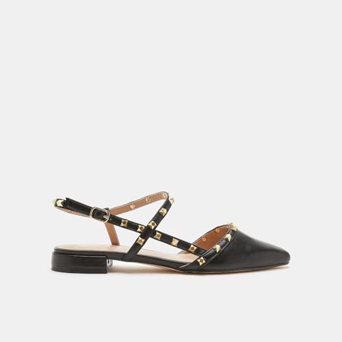 Bata Spitzlack-Slingback-Ballerinen mit Nieten