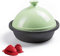 MXXHFC Casserole en Fonte, tajine de 30 cm avec Base en Fonte émaillée et Couvercle en Forme de cône de Cuisson - Meilleur Cadeau Casserole en Fonte (Couleur : Vert) (Vert)