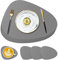 YUNJUER Silicone Placemat and Coaster Set of 4, Place Mats Heat-Resistant 450 °F, Non-Slip and Waterproof, Decoration Accessories for Home, Hotel, Restaurant, Dining Table, Indoor, Outdoor, Dark Grey
