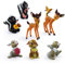 Bambi Mini Figuren Spielzeug Bambi Tortenfigur kuchendeko Tortendeko, Party Kuchen Dekoration Lieferungen, Party Cake Decorations, Kuchen Dekoration Supplies, für Kinder Geburtstag Deko, 7 pcs